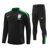 Brazilië Trainings Sweatshirt Quarter-zip 2024-25 Zwarte - Heren